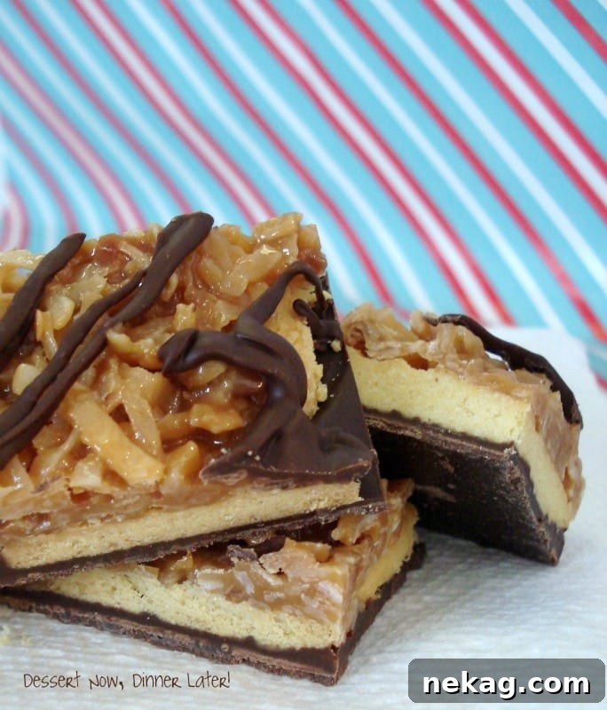 Samoan Bark: A Comprehensive Guide to Traditional Uses and Modern Applications 4 Ingredients laid out for making Samoa Bark, including shortbread cookies, chocolate chips, caramel, and toasted coconut.