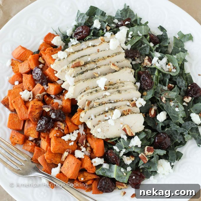 Hearty Roasted Sweet Potato Kale Bowl 3 Roasted Sweet Potatoes Kale Salad with a story