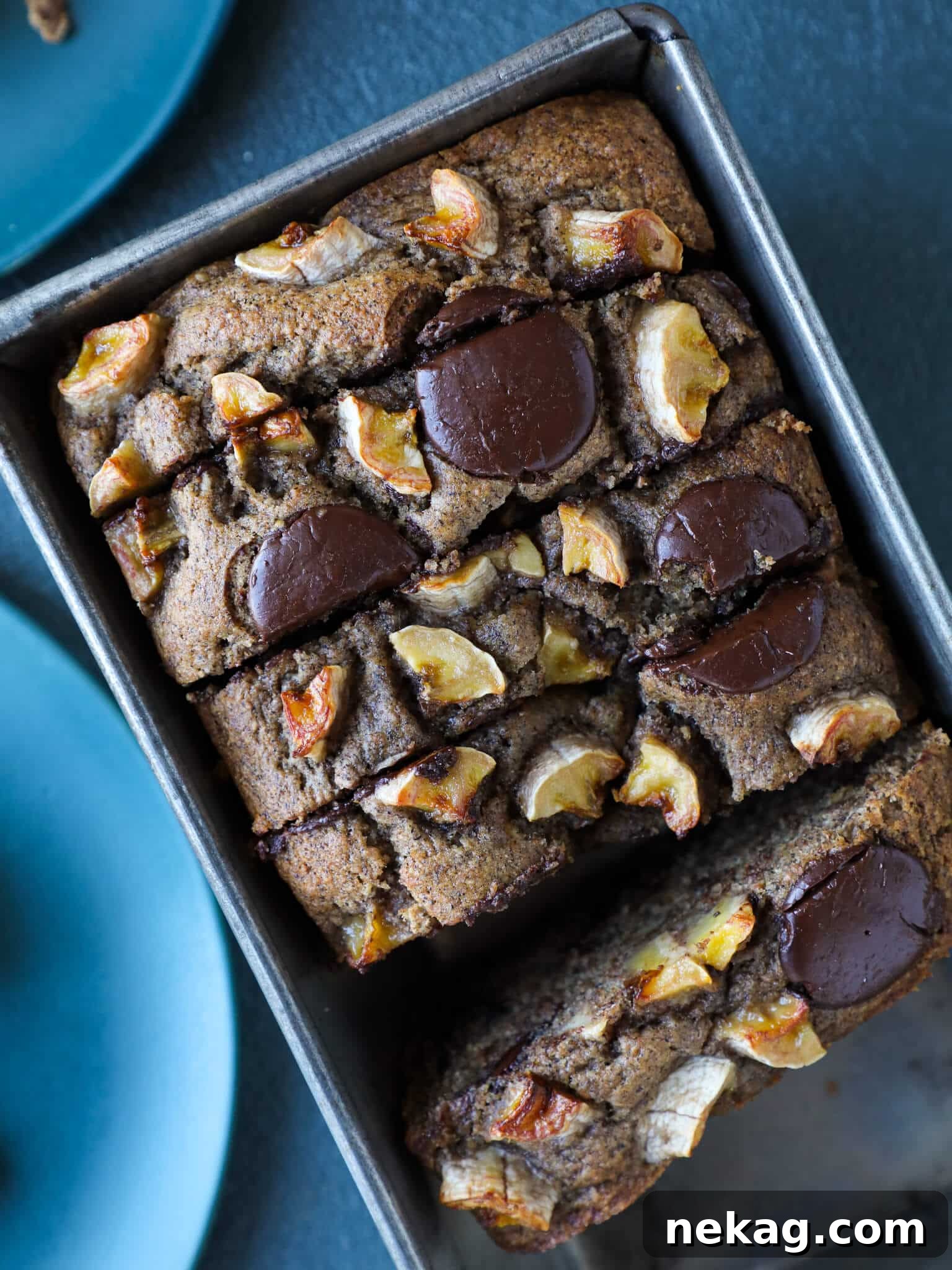 Vegan Gluten Free Chocolate Banana Bread Sliced