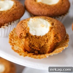 Featured Image - Pumpkin Cream Cheese Muffins, showcasing their fluffy texture and enticing topping.