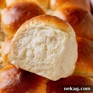 A single, perfectly golden Hawaiian roll, ready to be enjoyed.