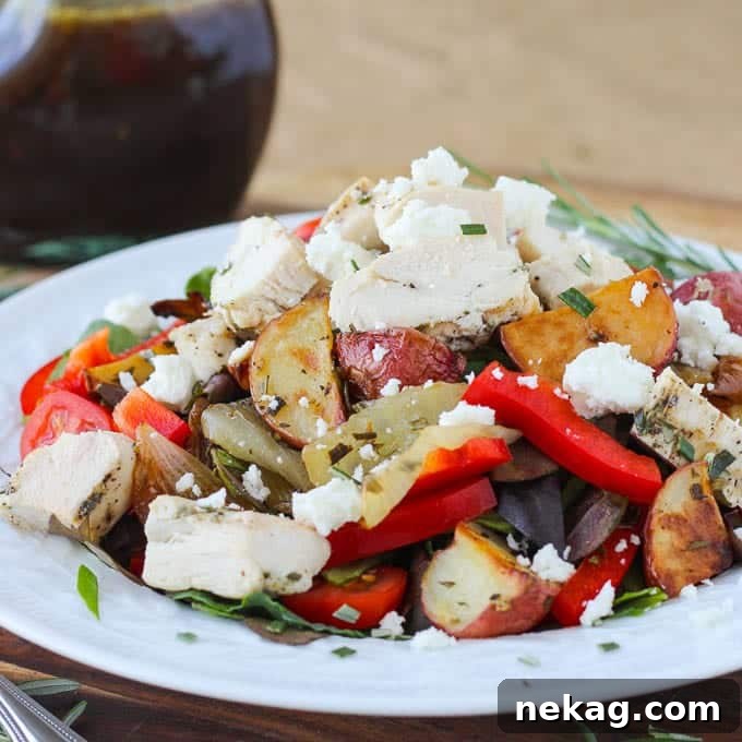 Delicious Warm Lemon Rosemary Roasted Vegetable Salad with fresh herbs