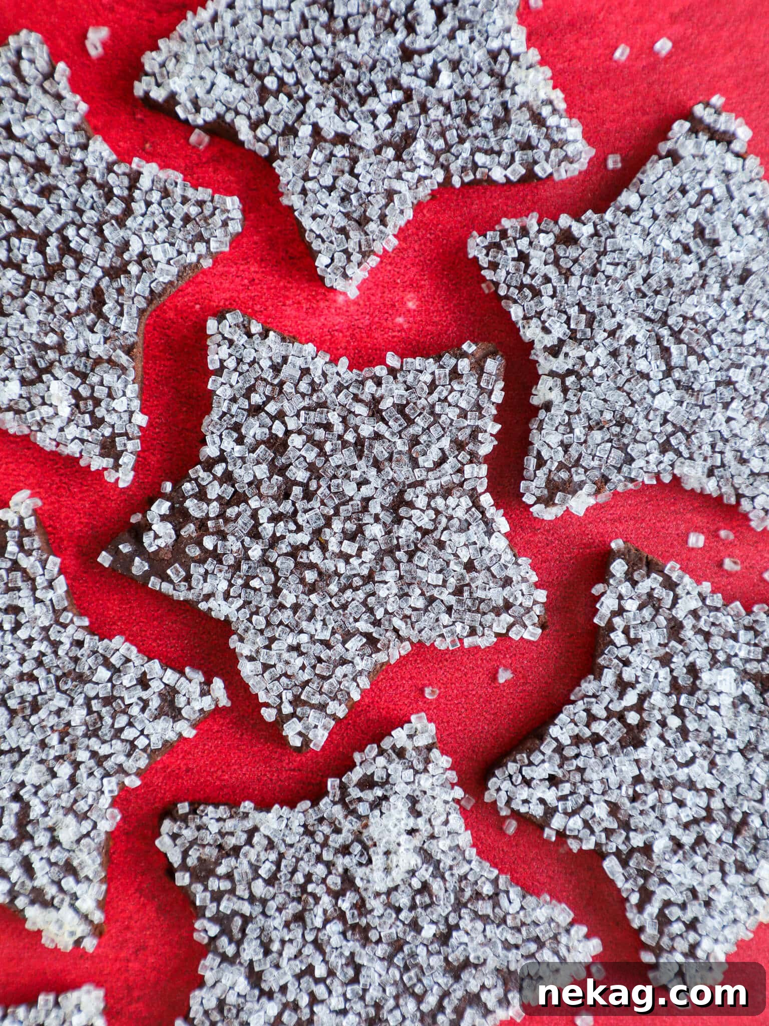 Orange-Kissed Chocolate Shortbread 2 Sparkling Chocolate Orange Shortbread Stars with Sugar Topping
