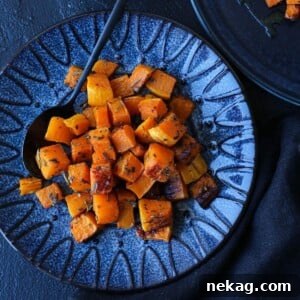 Spiced Roasted Butternut Squash Perfect Serving.