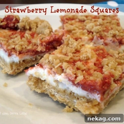Sunny Strawberry Lemon Bars 5 Overhead shot of freshly sliced Strawberry Lemonade Squares, ready to serve