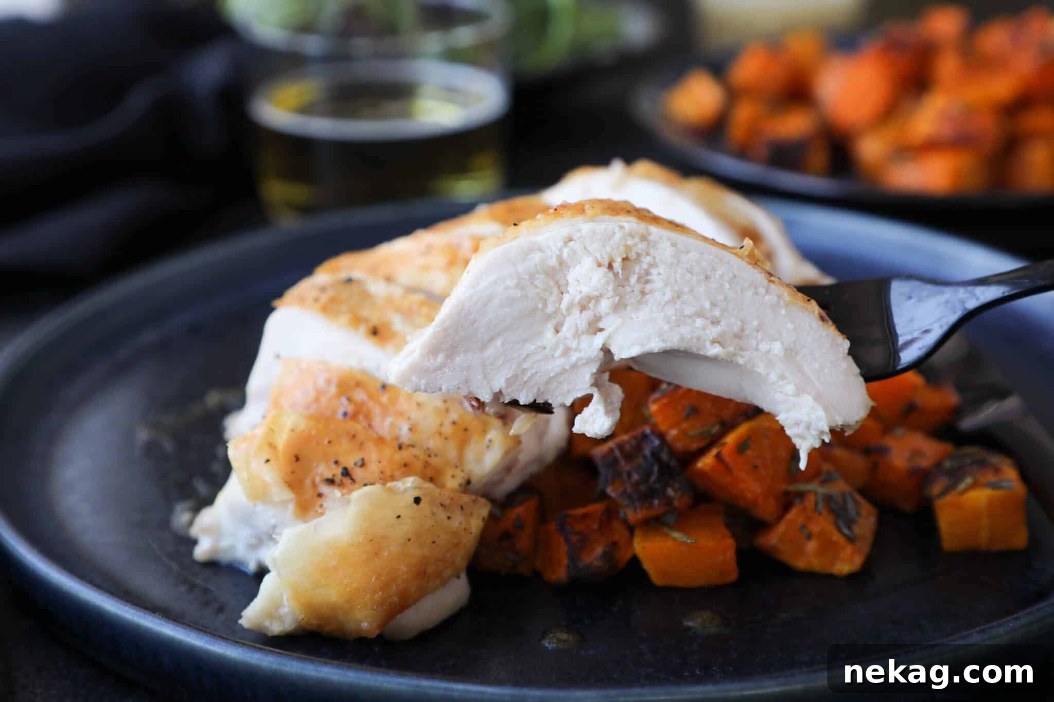 Oven Roasted Perfection 3 Roasted Whole Chicken Side View