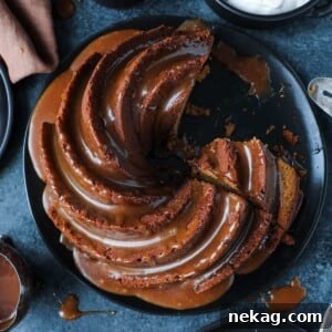 Caramel Molasses Pound Cake Stunning Overhead