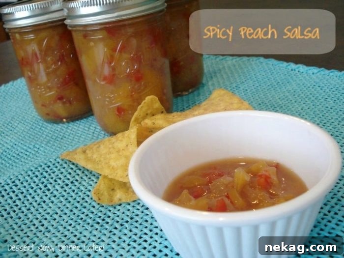 Spicy Peach Salsa - Jarred and Ready