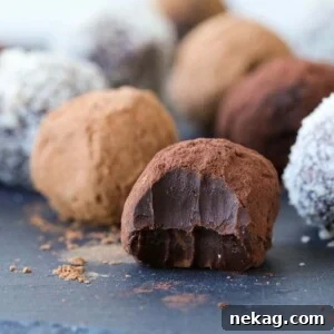 Dark Chocolate Nutella Truffles coated in cocoa powder, ready for Christmas or any special occasion.