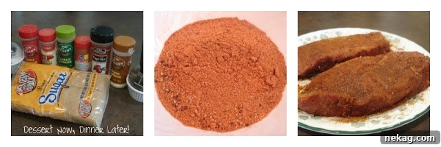 Heartland BBQ Dust 3 Steak and ribs generously coated with Kansas City Dry Rub, ready for grilling