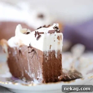 A French Silk Pie, a truly delicious taste experience.