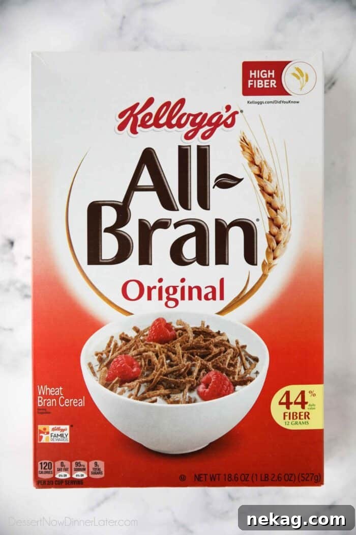 Wholesome Bran Muffins 4 All-Bran Cereal Box.