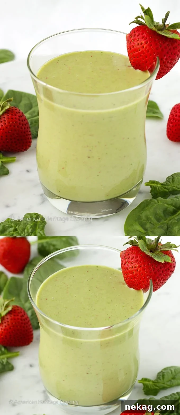 Strawberry Banana Green Power Smoothie 7 This easy recipe for a healthy Strawberry Banana Spinach Smoothie is fast, easy and delicious!!!