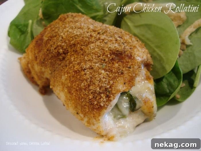 Cajun Chicken Rollatini - Delicious Stuffed Chicken Breast