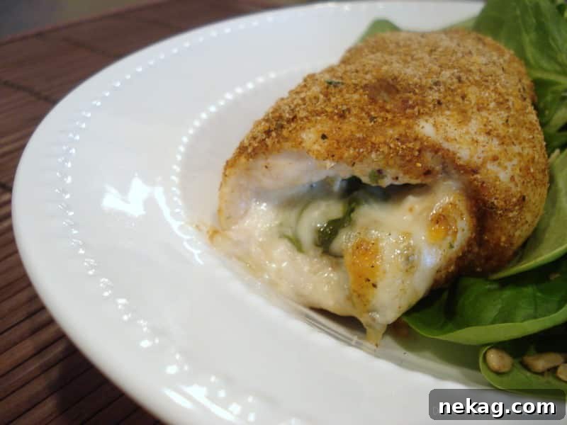 Cajun Chicken Rollatini with crispy topping