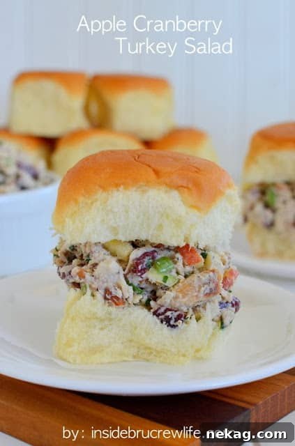 Apple Cranberry Turkey Salad on King's Hawaiian Rolls