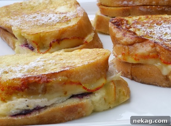 Turkey-Cranberry Monte Cristo Sandwiches, a decadent leftover treat