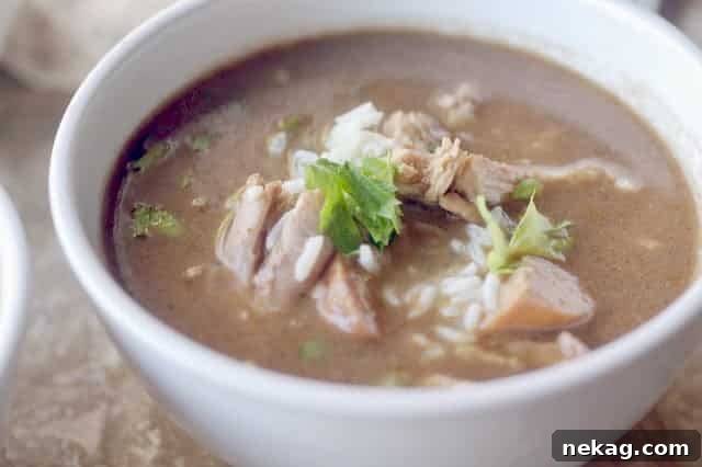 Leftover Turkey & Sausage Gumbo, a flavorful post-Thanksgiving meal