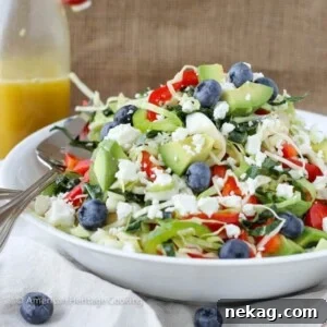 Healthy Kale and Cabbage Slaw Salad Serving