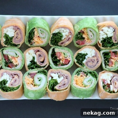 Swirled Tortilla Snacks 7 Tortilla Pinwheels Recipe