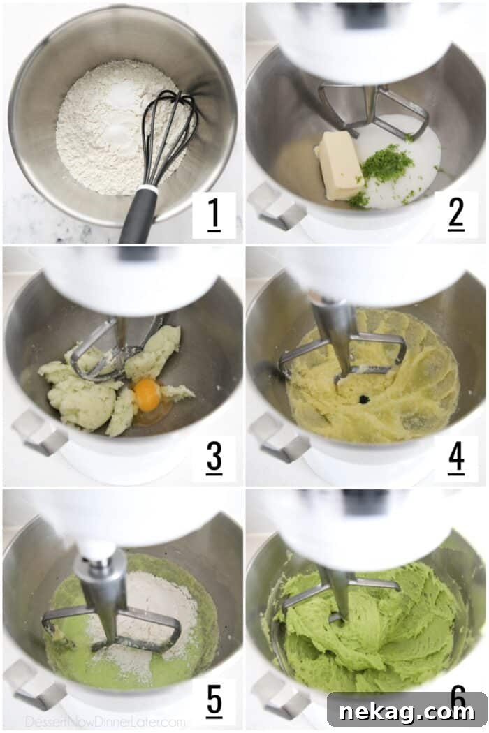 Tangy Lime Crinkle Clouds 5 Steps to make lime cookies.
