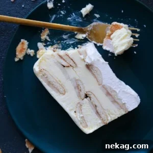Creamy Banana Pudding Ice Box Cake with a smooth texture.