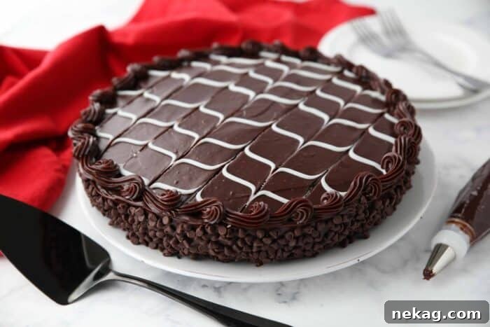 Copycat Olive Garden Black Tie Mousse Cake on a plate.