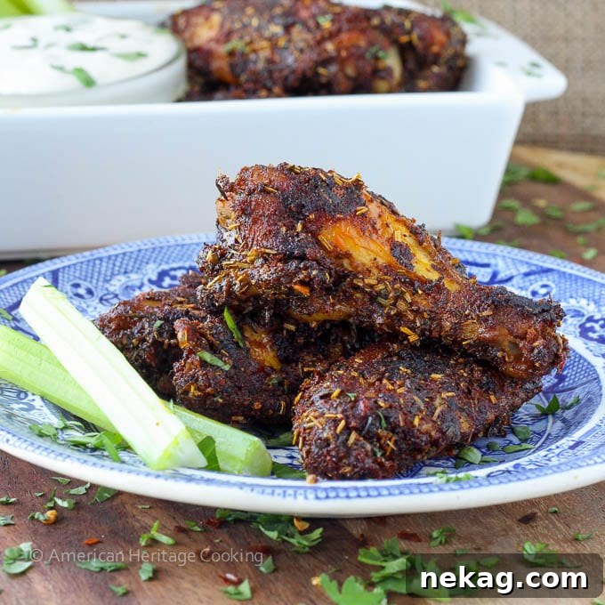 Signature Spiced Oven Baked Wings 4 Spice Rack Dry Rubbed Baked Chicken Wings - Close-up of spice mixture