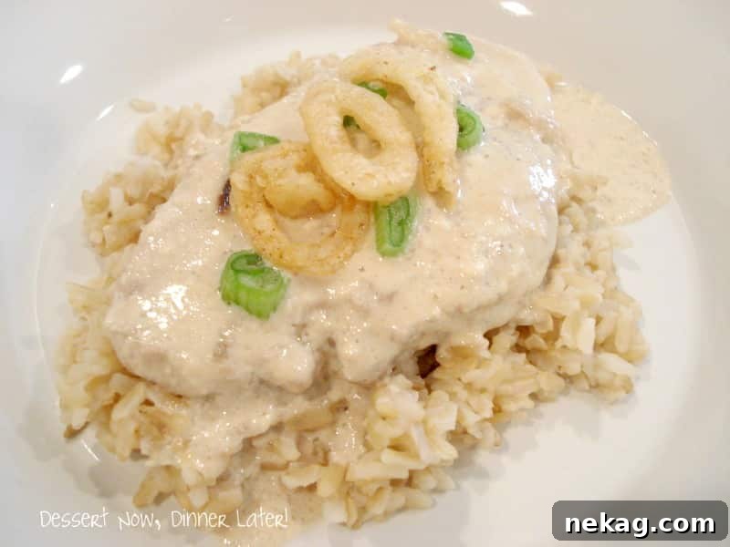 Velvety Onion Cream Pork Chops 4 Creamy Onion Sauce Coating Tender Pork Chops
