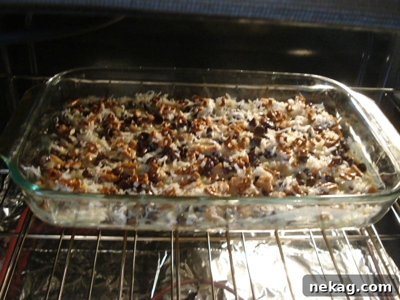 Caramel Pretzel Dream Bars 6 A platter of Caramel Pretzel Magic Bars ready for a gathering