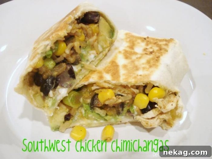 Tex-Mex Chicken Chimichanga Fiesta 2 Crispy Southwest Chicken Chimichangas