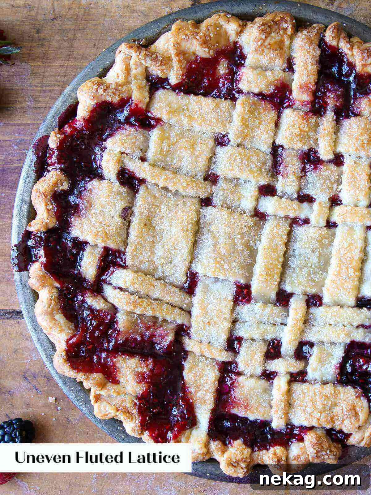 Weaving a Perfect Pie Crust Lattice 14 baked artistic lattice crust.