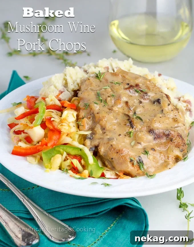 Creamy Mushroom Smothered Pork Chops 13 Baked Mushroom Pork Chops | Easy and delicious baked pork chops that are perfect for entertaining or family dinner! It's one of my husband's favorite meals!