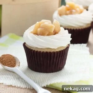 Apple Pie Cupcakes with Vanilla Buttercream Frosting