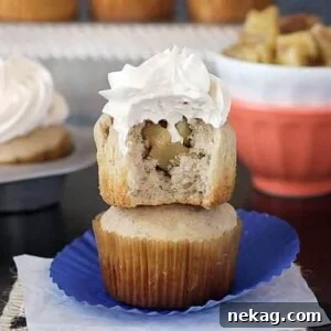 Apple Pie Cupcakes with Maple Buttercream