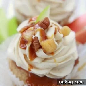 Apple Pie Cupcakes with Salted Caramel Buttercream