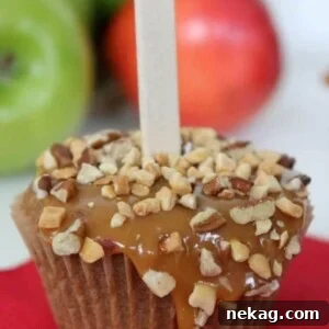 Caramel Apple Cupcakes with nuts and caramel