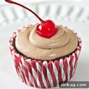 Chocolate Cherry Pie Cupcakes with Chocolate Cream Cheese Frosting