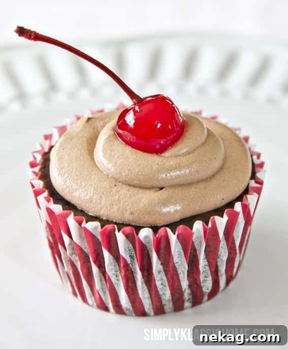 Sweet Thanksgiving Cupcake Harvest 30 Yellow Bliss Road Chocolate Cherry Pie Cupcakes with cream cheese frosting