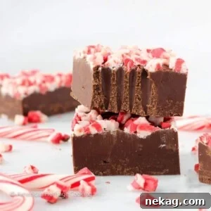 An easy Dark Chocolate Peppermint Fudge recipe.