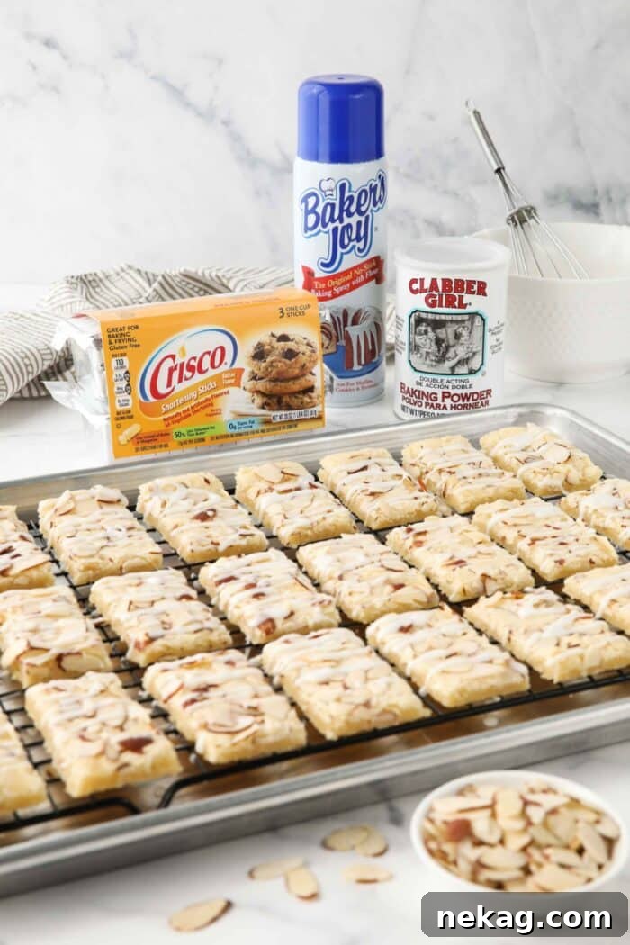 B&G products used to create the glazed Almond Bars.