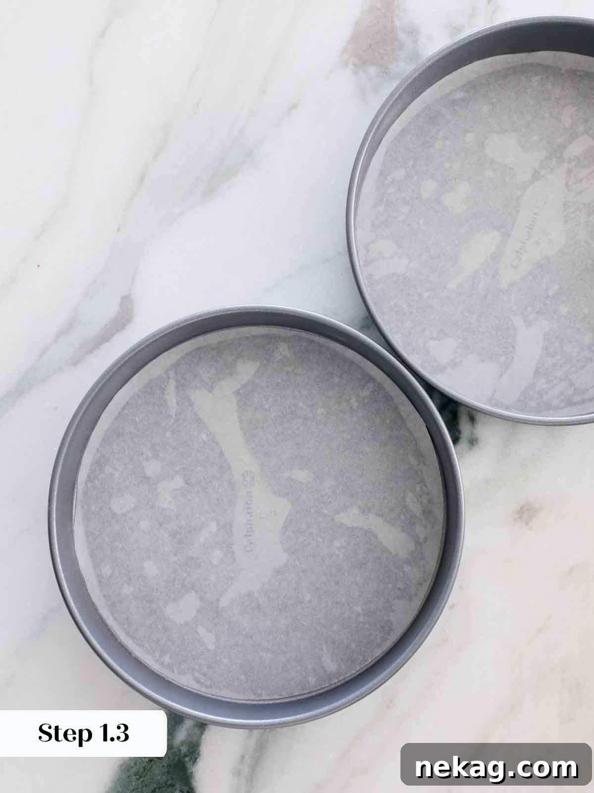 Perfectly Moist Vanilla Cake 10 lined cake pans.