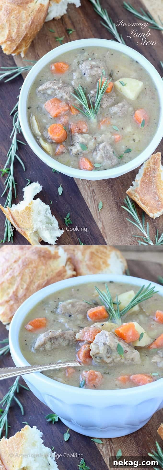 Hearty Lamb Stew 16 A hearty Rosemary Lamb Stew recipe to warm you up this winter! Filling and healthy!
