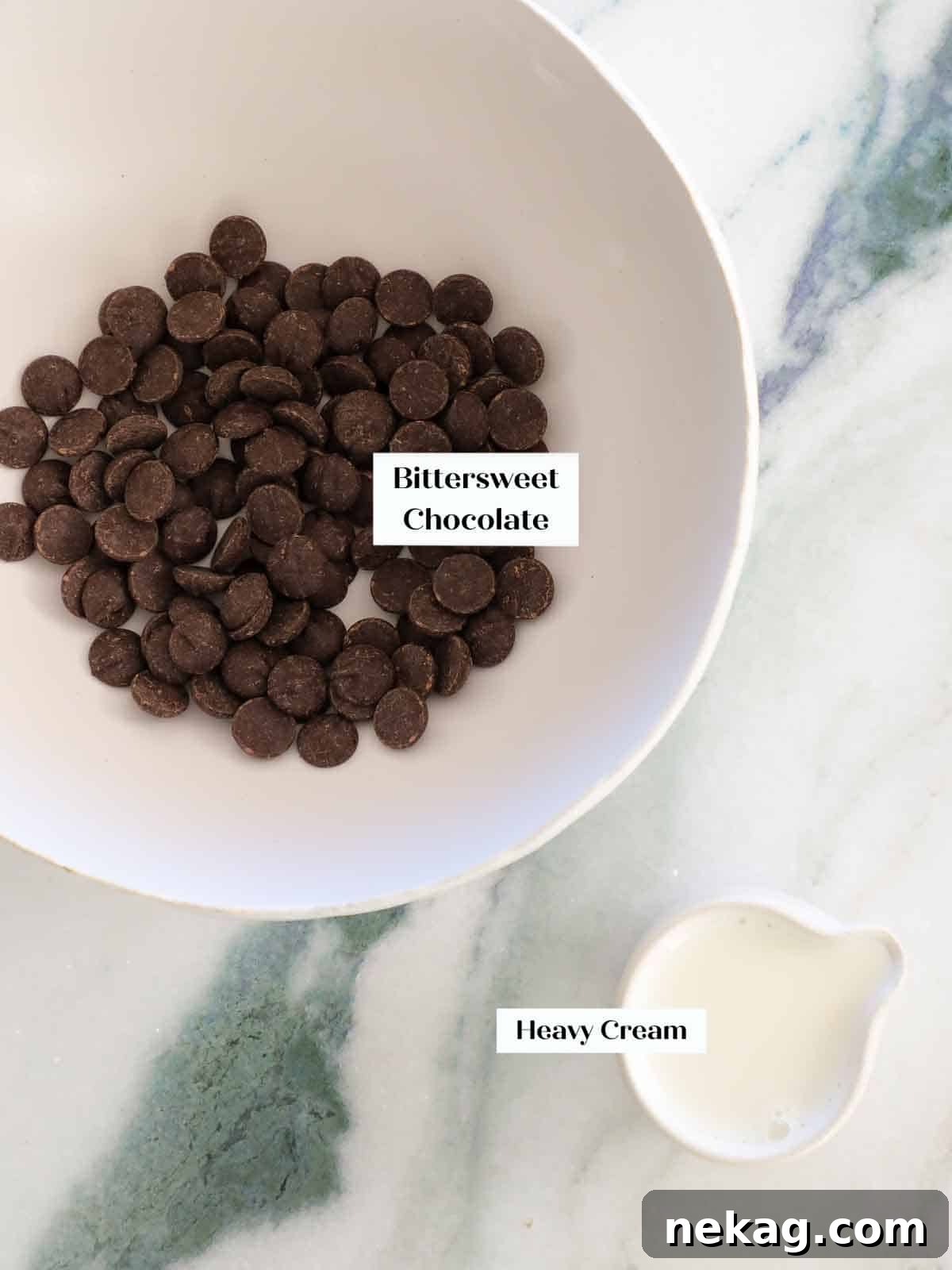 Mastering Chocolate Ganache 4 chocolate ganache ingredients.