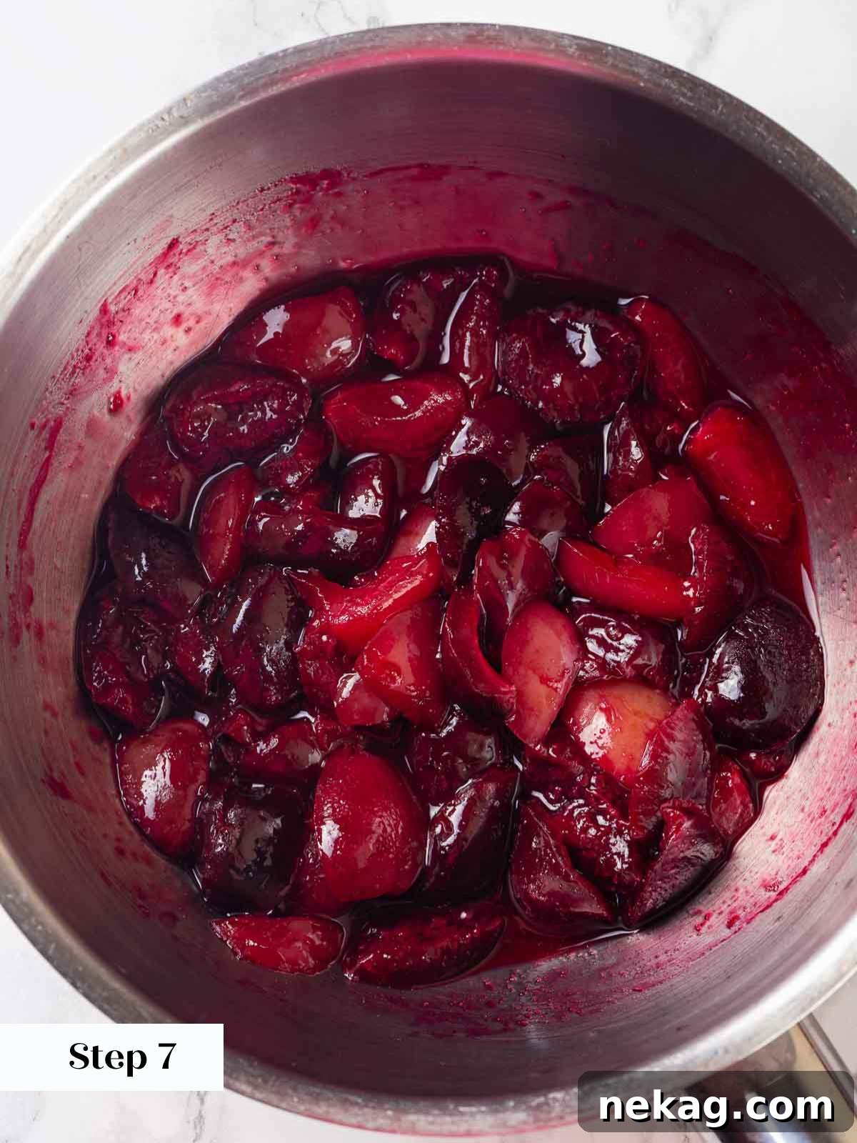 Velvet Lemon Delight 10 Fresh cherries, sugar, and lemon juice simmering in a small pot on the stove, creating an easy cherry sauce.