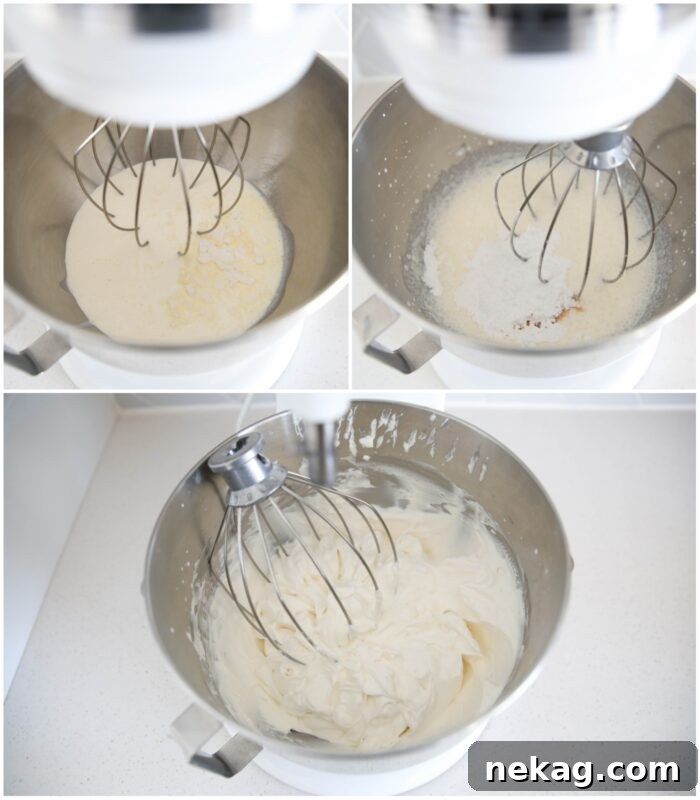 Effortless Banoffee Bliss 7 Steps to make stabilized whipped cream.