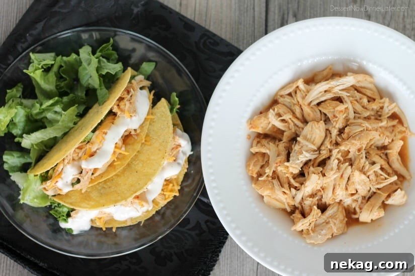 Crockpot Chicken Ranch Tacos