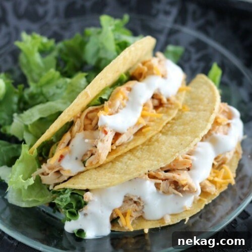 Crockpot Chicken Ranch Tacos