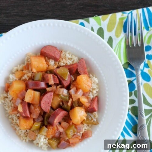 Slow Cooker Sweet & Sour Smoked Sausage