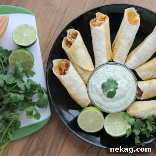 Sweet & Zesty Baked Chicken Taquitos 5 Baked Honey Lime Chicken Taquitos